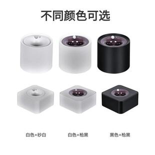 人体感应明装筒灯方形入户过道楼梯间免开孔筒灯深防眩超薄射灯