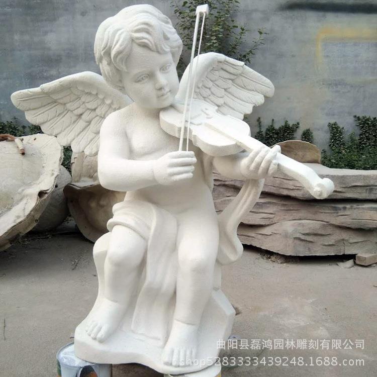 玻璃钢雕塑欧式小天使音乐人西方人物吹拉弹唱雕塑大型户外摆件1