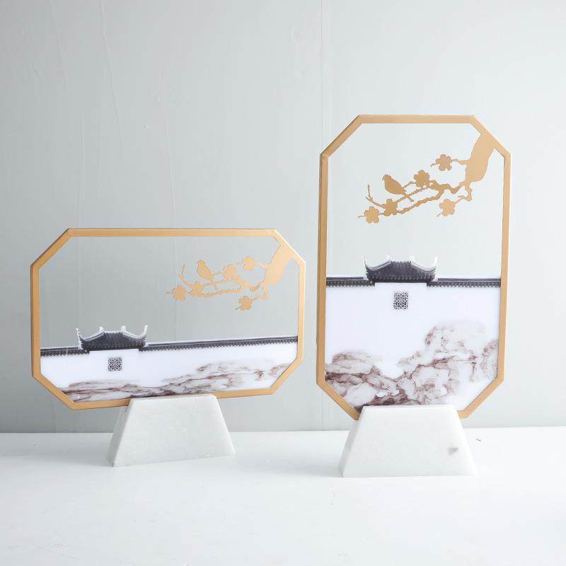 新中式客厅酒柜玄关大理石屏风摆件售楼处家具店展厅橱柜软装饰品,鲜花速递/花卉仿真/绿植园艺,割草机/草坪机,淘宝优惠券,粉丝福利购,淘宝优惠卷