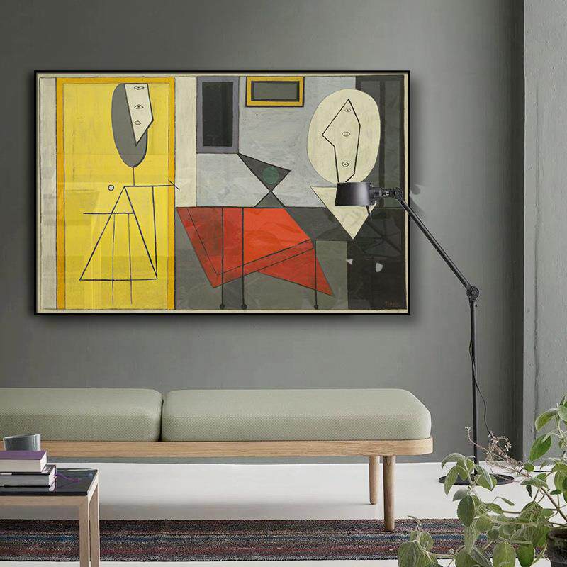 毕加索装饰画后现代抽象大师作品艺术挂画轻奢客厅书房儿童房壁画