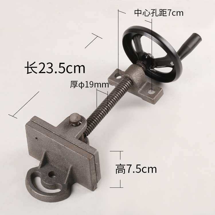 400钢材切割机配件大全加重款特重款夹具总成锁紧丝杆螺母215夹板