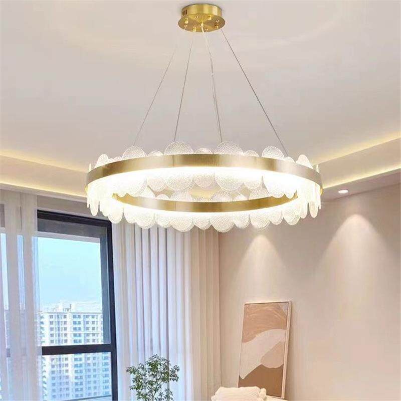 客厅吊灯简约现代2023年新款网红水晶轻奢主卧室全屋套餐组合灯具