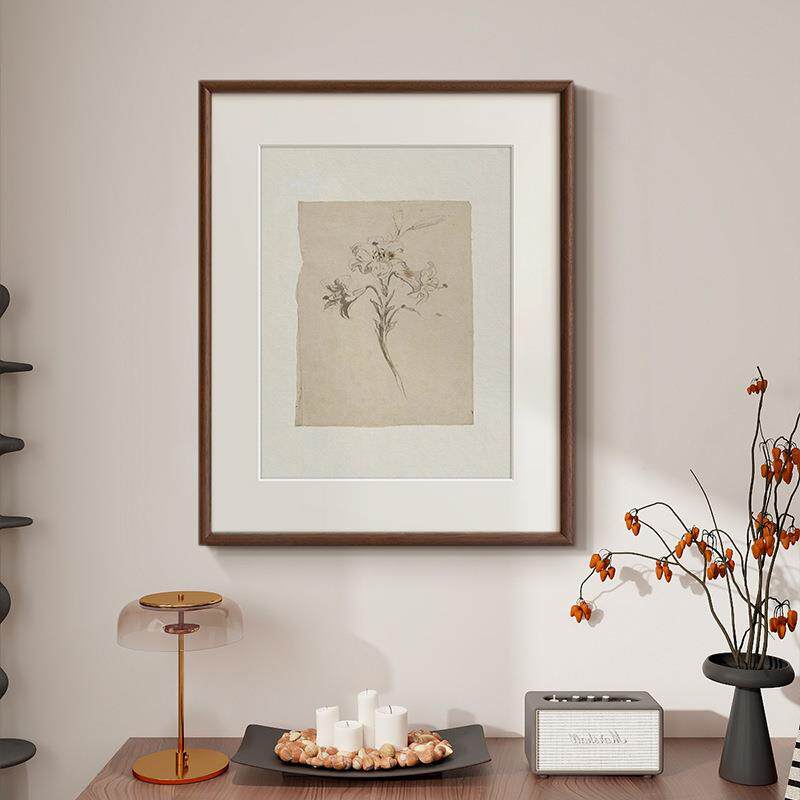 《古境花语》现代法式中古风客厅花卉装饰画餐厅玄关复古卧室挂画