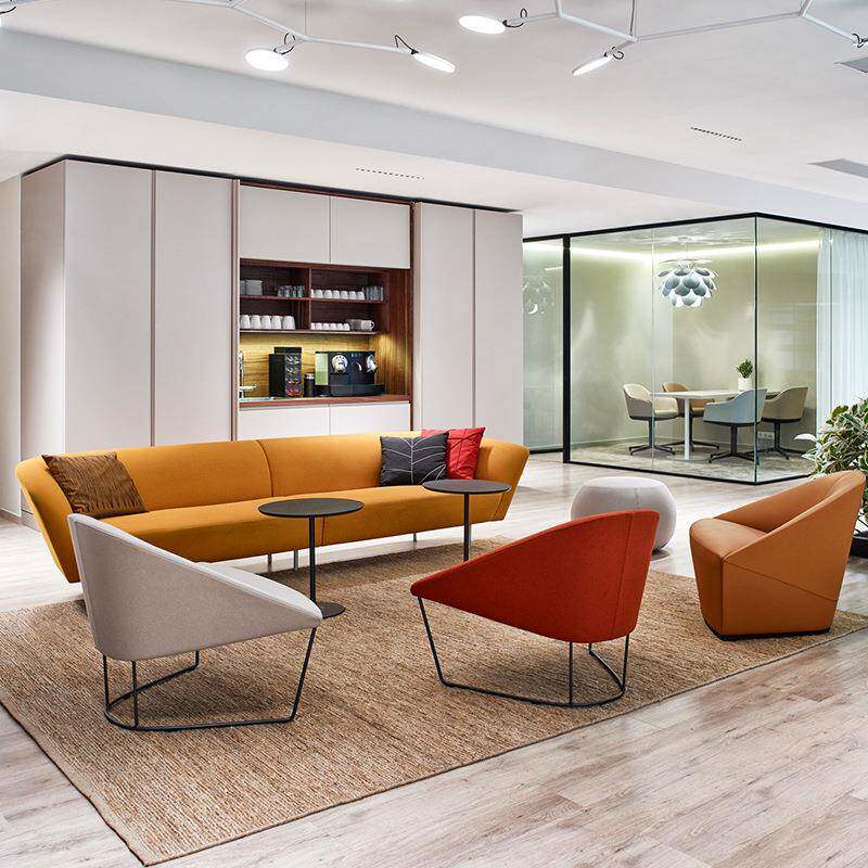 现在办公休闲沙发组合个性创意商务大堂休息区接待会客厅异形家具