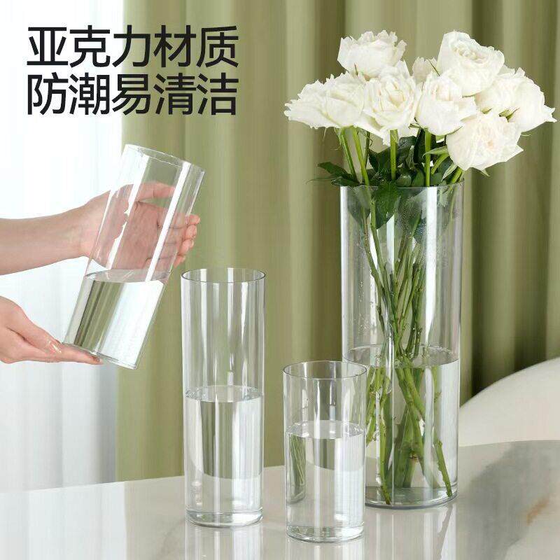 玻璃透明花 透仿玻璃鲜花桶 花店醒花桶 水培大花 水养植物