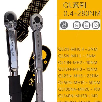 扭力扳手QL预置扭矩棘轮头0.4-280NMTorque wrench公制kgf测力计