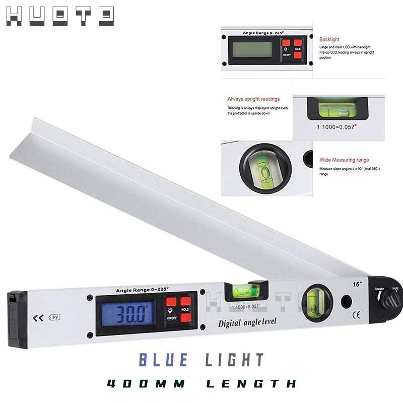 400/MM数显角度尺水平尺电子数显水平仪铝合金角度尺坡度尺