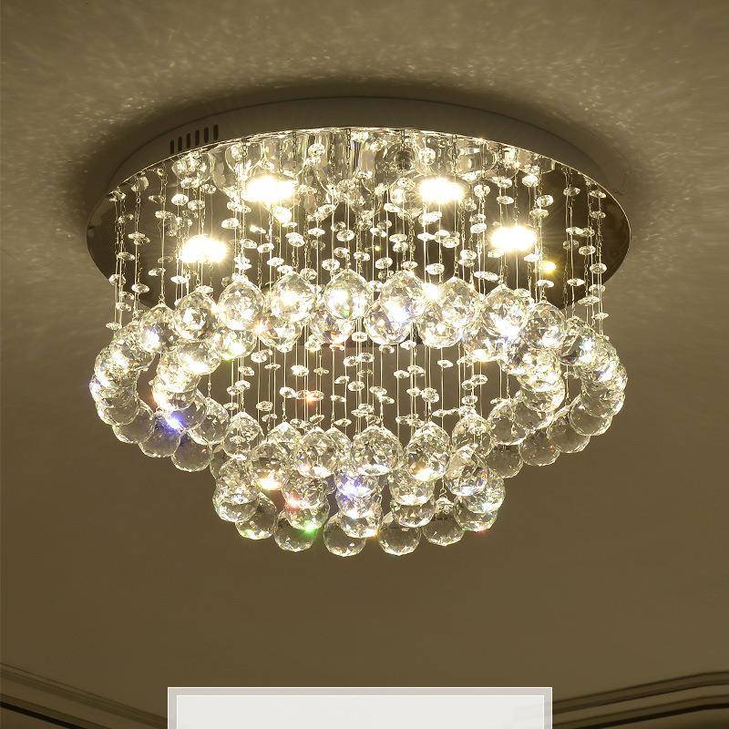 轻奢水晶客厅吸顶灯现代简约小户型餐厅水晶灯创意个性led卧室灯