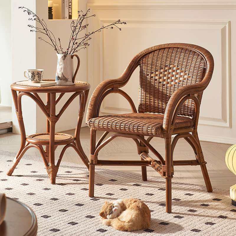天然藤编藤椅家用餐椅阳台休闲椅民宿三件套组合餐厅单人扶手椅,电子元器件市场,其它元器件,淘宝优惠券,粉丝福利购,淘宝优惠卷