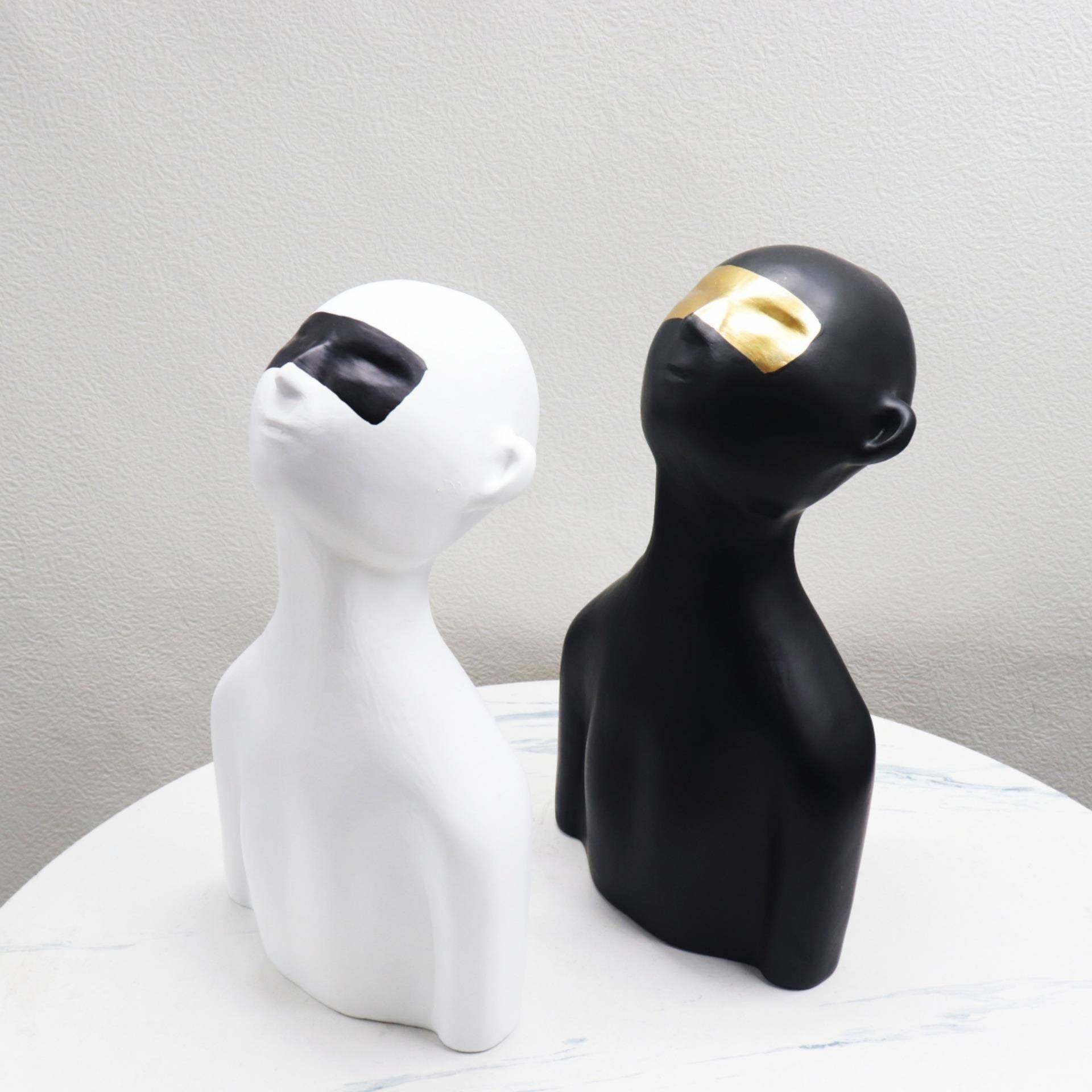 简约现代抽象人物雕塑摆件样板房客厅卧室售楼处创意家居软装饰品