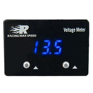 汽车改装电压测量表 通用赛车电压计9～16V数显LED红光/蓝光仪表