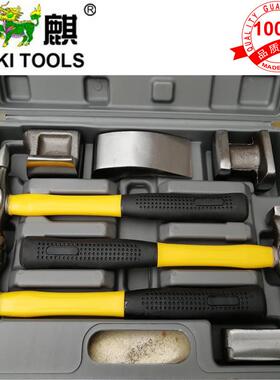 厂家供应七件套黄黑柄锻打汽车修理钣金工具 K7PCS001