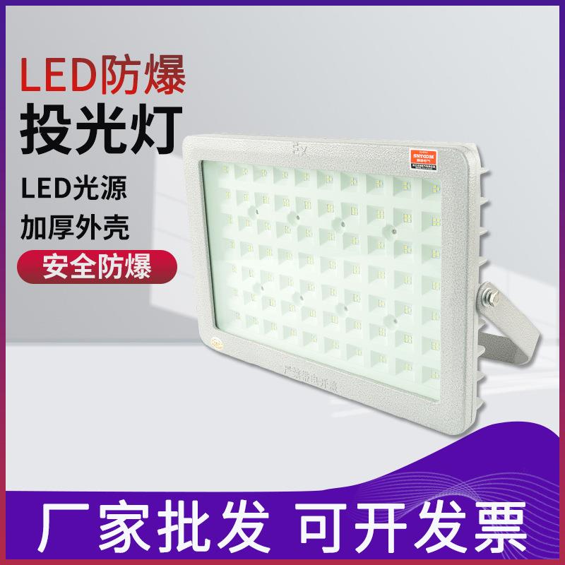 B201免维护LED泛光防爆灯投光灯石油化工加油站防爆照明灯100W