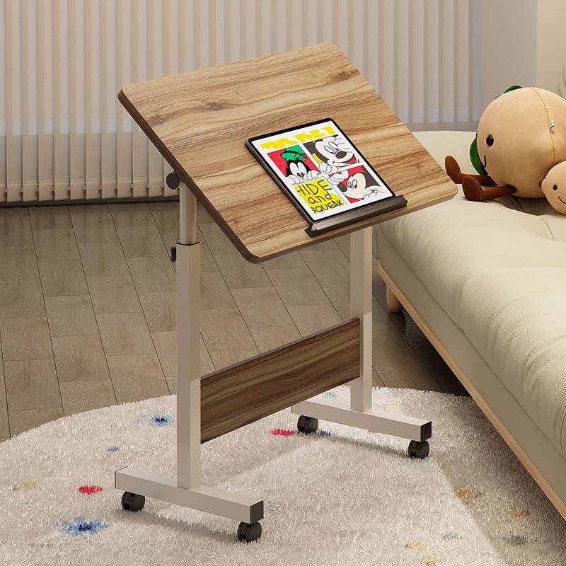 简易升降桌可移动带滚轮桌面可折叠会议办公绘画制图工作台电脑桌