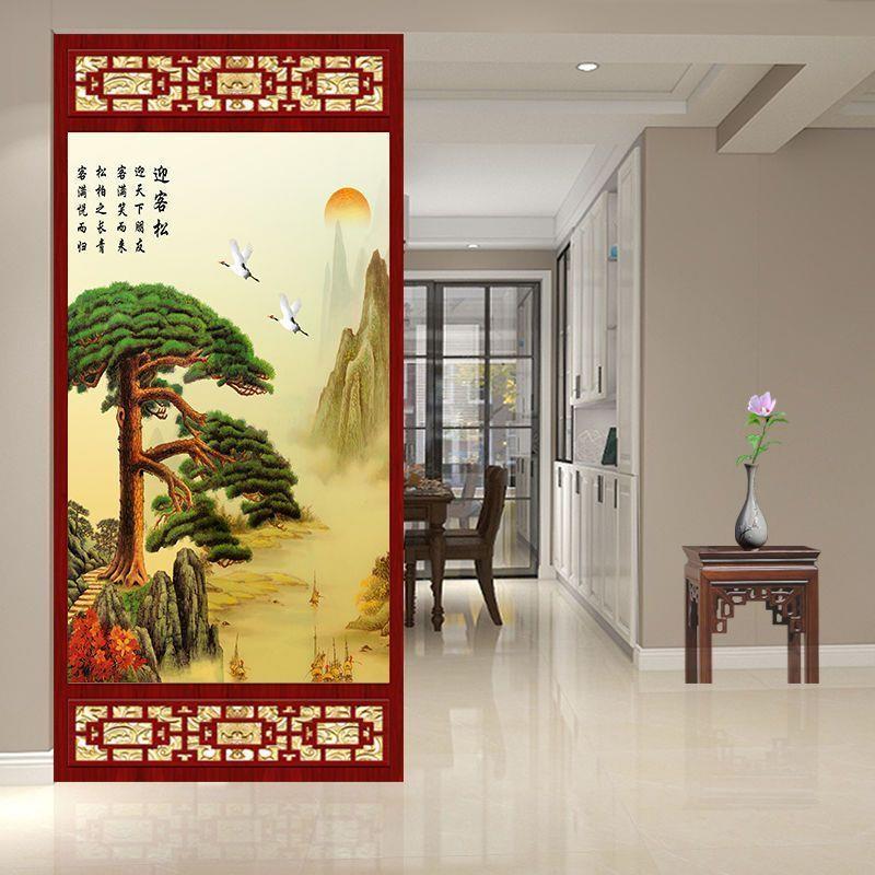 新中式屏风隔断客厅入户家用办公室现代饭店餐厅顶天立地座屏