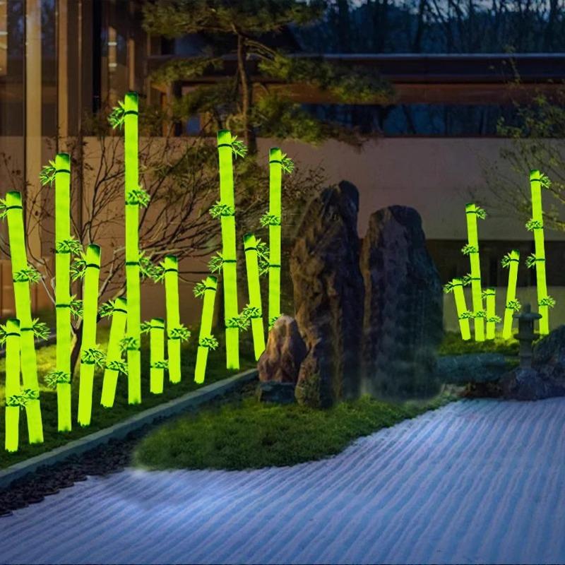 太阳能户外仿真发光竹子灯防水别墅庭院装饰灯景观园林坪布置灯