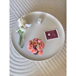 圆形奶油风茶几客厅家用创意2023新款北欧简约现代小户型沙发圆桌