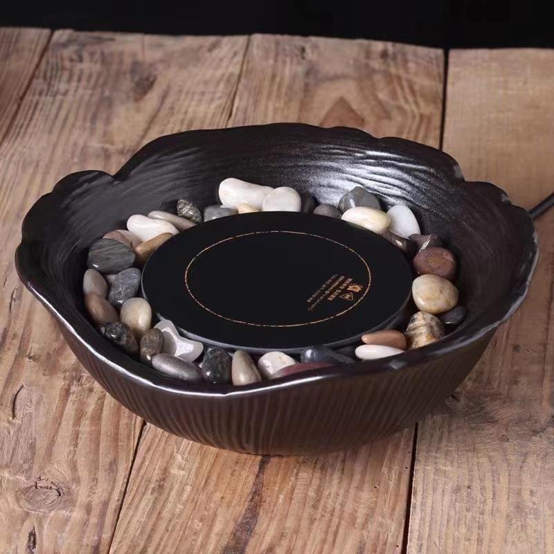 办公室室内煮茶器围炉煮茶电陶炉煮茶炉烤茶跨境玻璃茶具电可调温