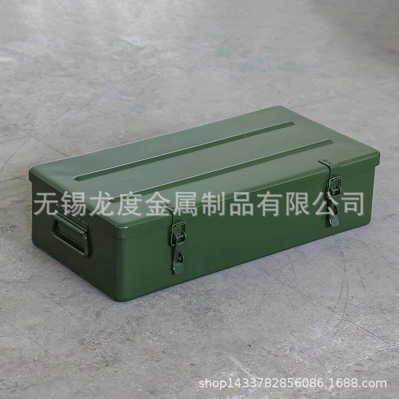 无锡常州苏州金属工具箱铁皮盒长方形收纳盒翻盖式多功能工具箱