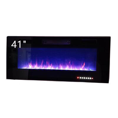 【热销欧美】新品41寸超薄9.8cm厚12种火焰电壁炉取暖器fireplace