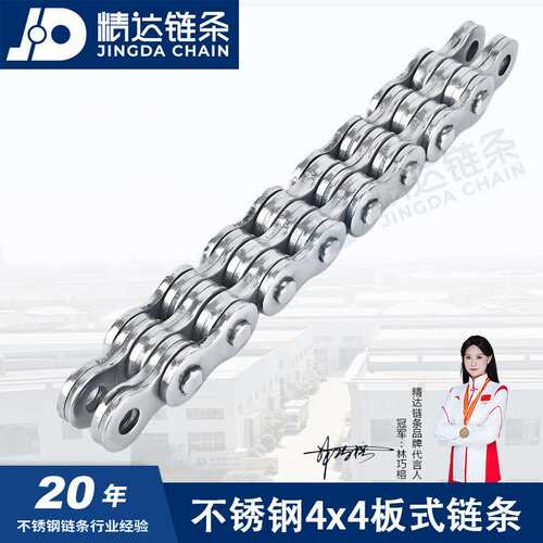 不锈钢304 316板式链条 LH1044 LH1244 LH1644高承载提升机链条