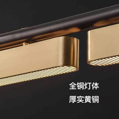 后现代轻奢吊灯北欧简约别墅吧台灯意式极简led长条一字餐厅吊灯