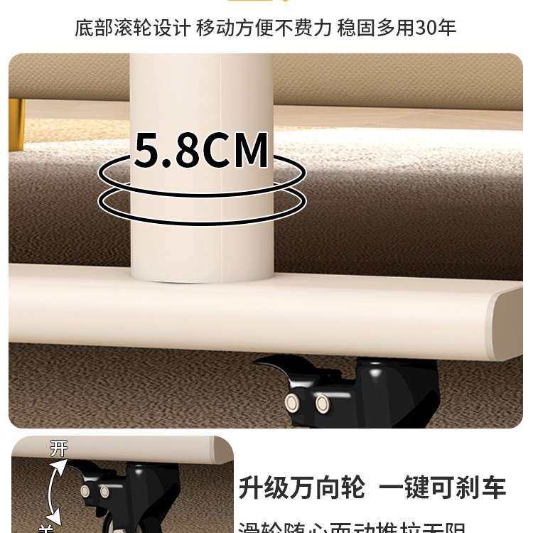 跨床桌可移动床边桌懒人床上学习桌实木书桌电脑桌小户型床尾桌子