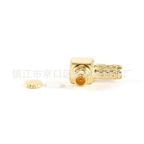 全铜射频连接器 MMCX-JW弯公头开窗分体 接RG316 RG179线