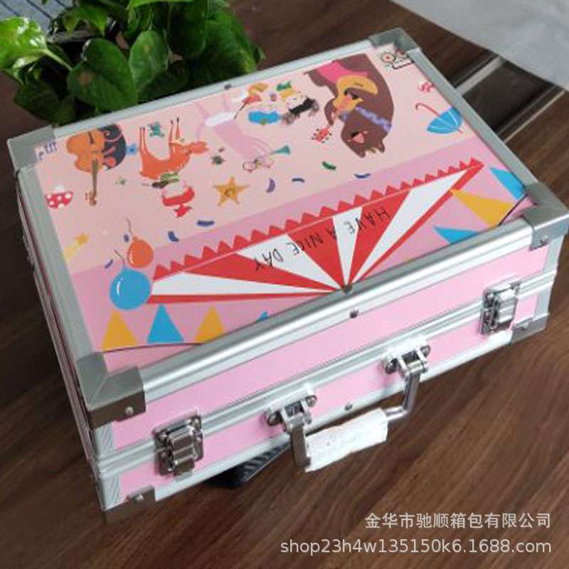 铝箱画笔美术箱铝合金箱子分层文具美术生工具箱收纳三层美术箱