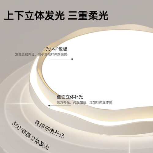 中古风卧室灯2026年新款圆形日式风格吸顶灯简约主卧室全光谱灯具