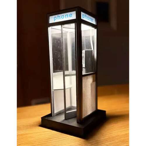 跨境爆品Retro Vintage Tall PhoneBooth Lamp复古高电话亭灯