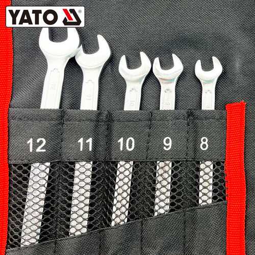 YATO开口扳手套装呆扳手梅花开口两用扳手10号13搬手17钣手22板子