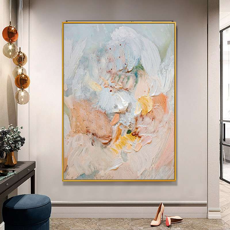 现代简约抽象客厅装饰画 北欧风格落地壁画 玄关立体肌理挂画可定