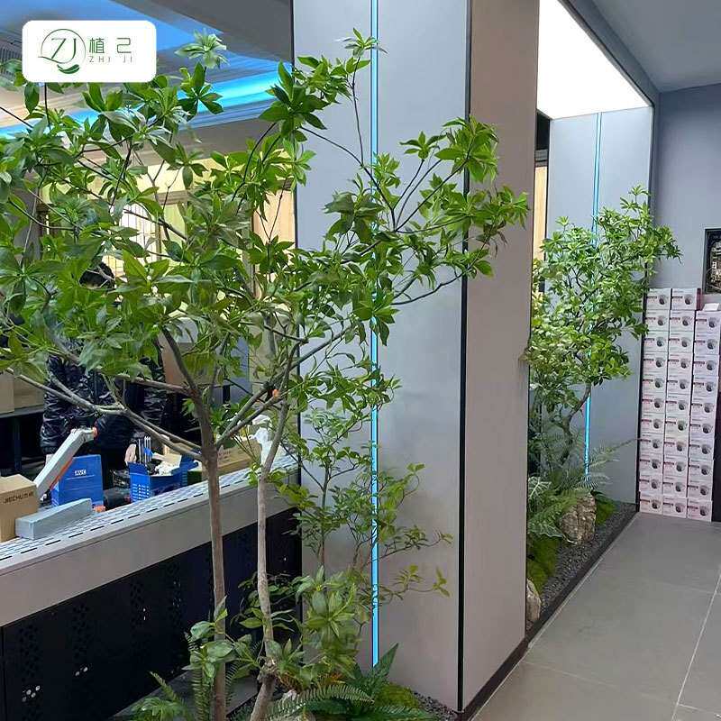 仿真绿植栀子树室内家居客厅大型落地植物摆件装饰造景 南天竹
