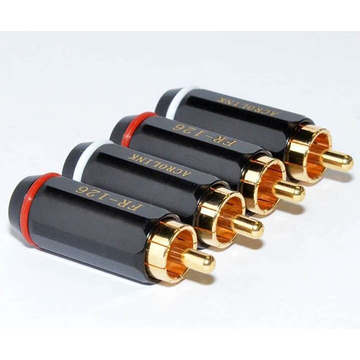 ACROLINK 雅高聆 PR-126(G) 镀金莲花头 RCA 连花头 6mm线径