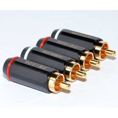 ACROLINK 雅高聆 PR-126(G) 镀金莲花头 RCA 连花头 6mm线径