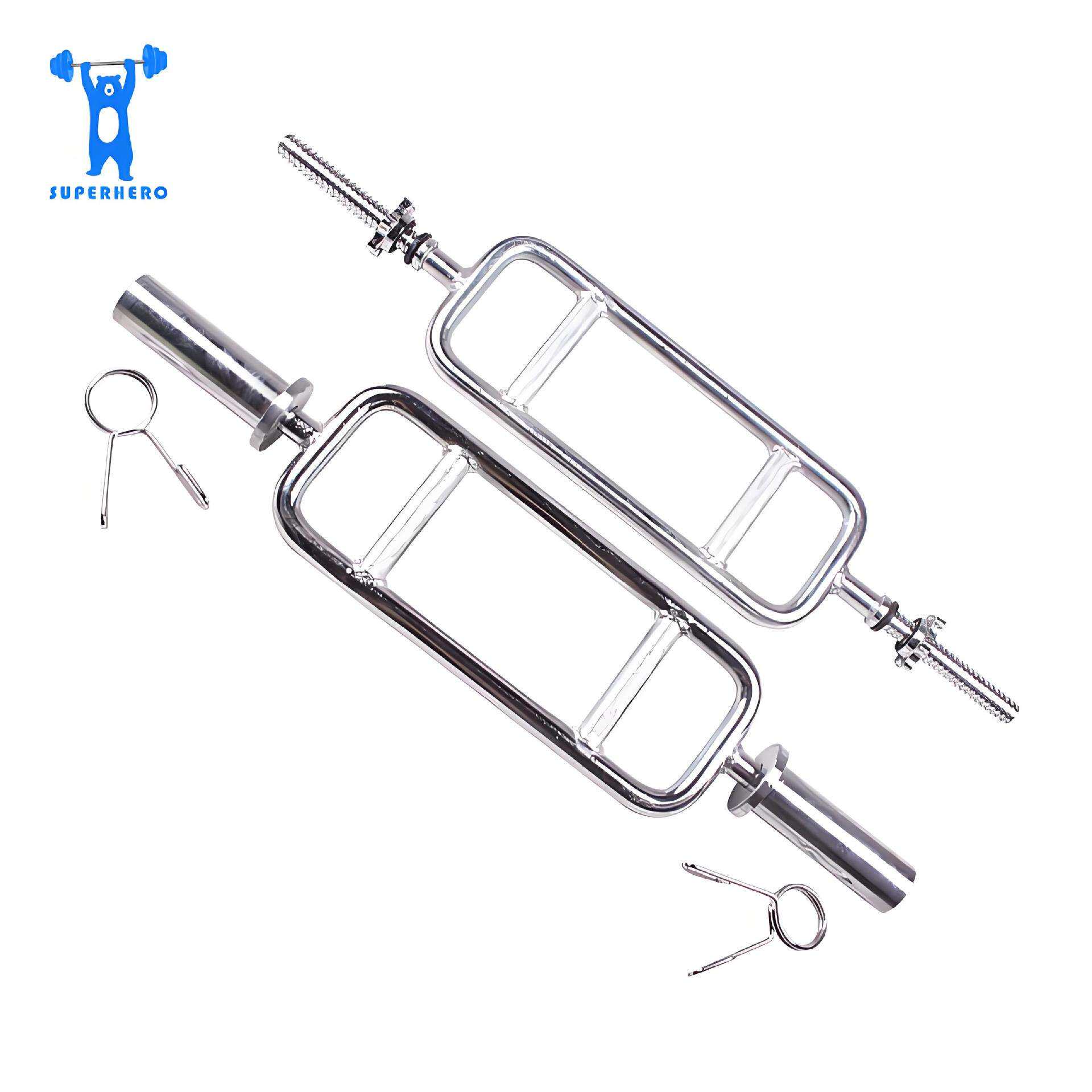 实心环形杆杠铃杆大孔奥杆小孔电镀哑铃杆二头肌三头肌目型杆健身