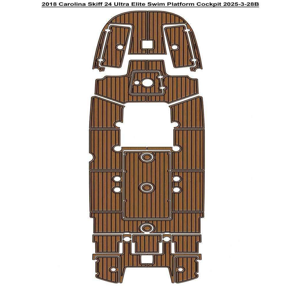 2018 Carolina Skiff 24 Ultra Elite 游艇船舶EVA柚木地板