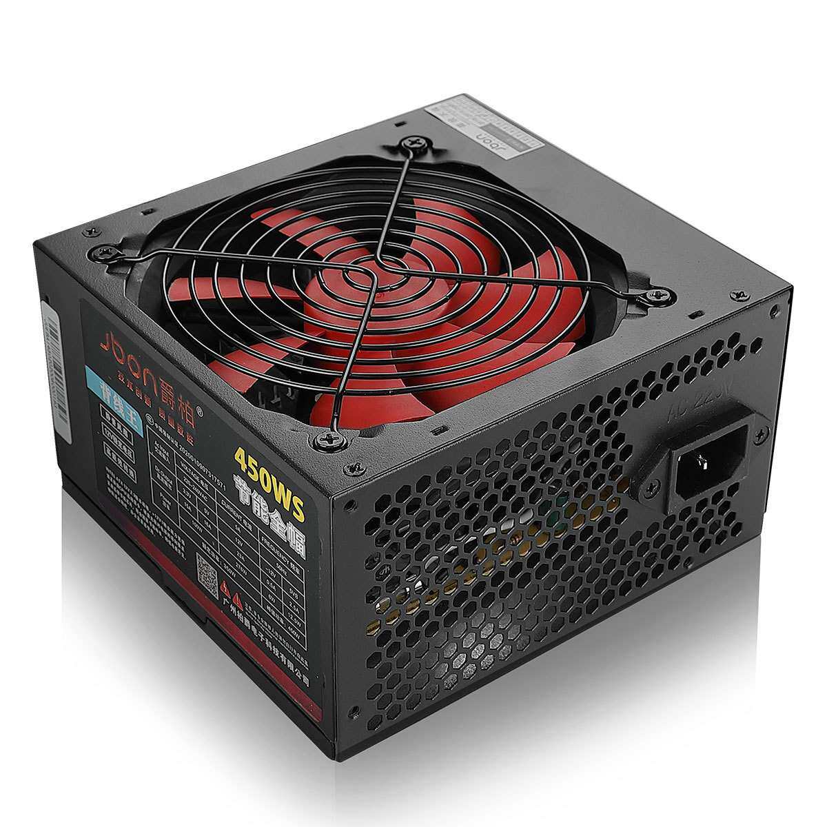 跨境爵柏450WS台式电脑主机电源 6P显卡供电背线额定350W静音电源