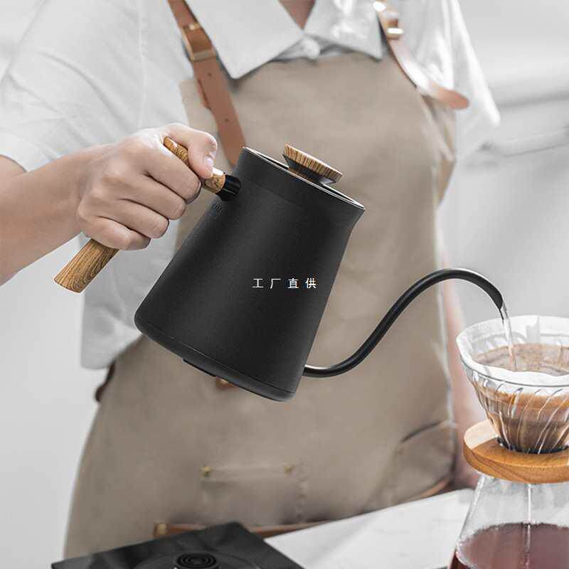 智能温控手冲壶家用细口咖啡壶 不锈钢电热水壶 泡茶壶