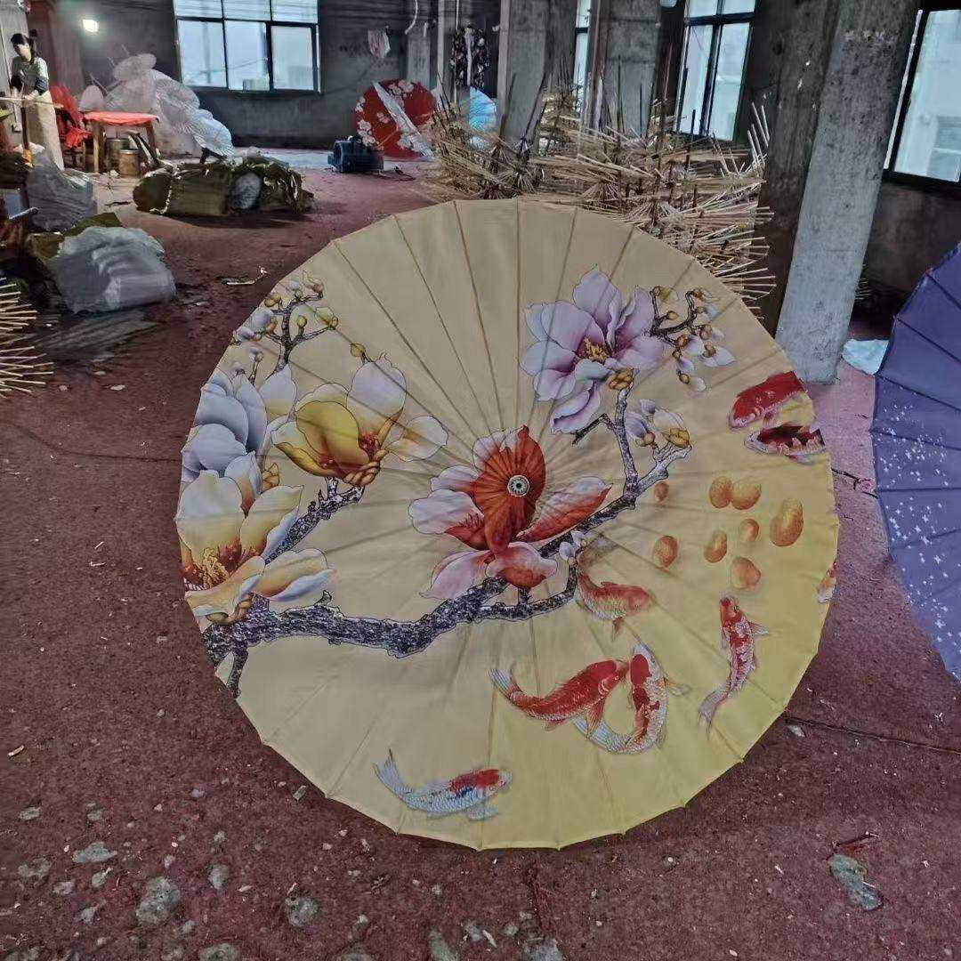 油纸伞男女古风装饰舞蹈伞拍摄道具伞古典复古防雨100cm非遗纸伞