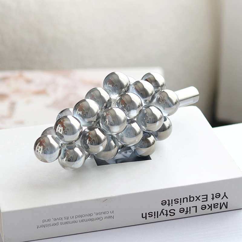 现代轻奢水晶艺术葡萄串摆件样板房售楼处展厅酒店水果装饰品摆设
