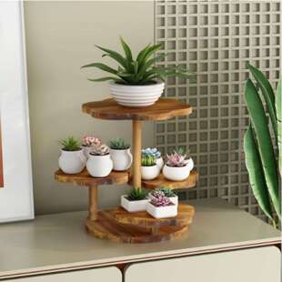木质4层酒店展架甜点纸杯服务台木质分层多层蛋糕架