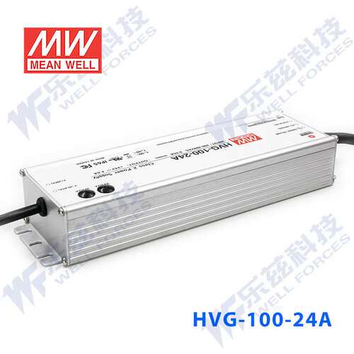 明纬15V LED电源100W HVG-100-15A 5A可调+15V恒压防水5年质保