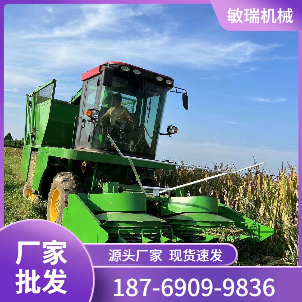 自走式高速转盘青储机牧草黄储机秸秆粉粹青贮机驾驶实轮式青储机