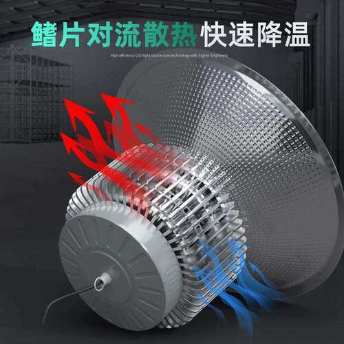 led工矿灯工厂房车间仓库照明灯100W200W大功率工业超亮吊灯罩