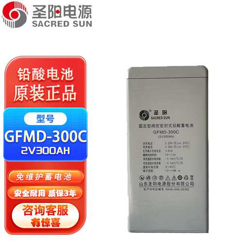 圣阳2V铅酸蓄电池GFMD-100/GFM-200/GFM-300/GFM-400/GFM-500C AH