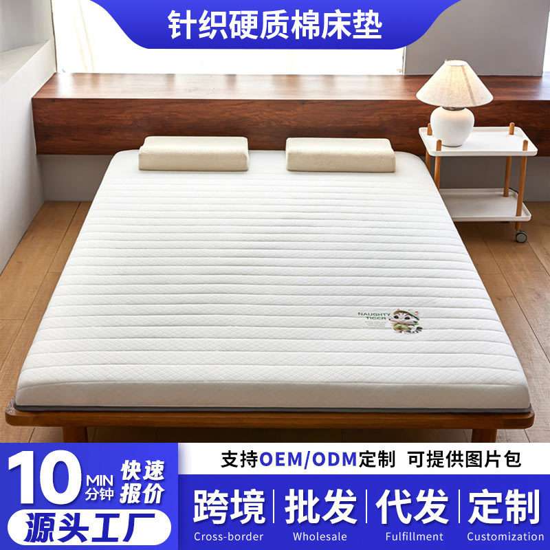 春秋新款可爱猫单边硬质棉床垫软垫家用卧室租房专用宿舍床垫