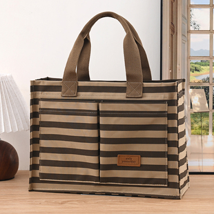 大容量通勤手提包防水帆布袋上班拎包大号电脑包a4文件袋公文包