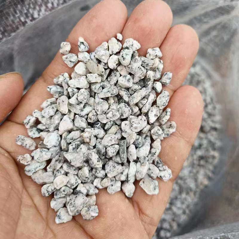 黑白点石子芝麻灰水磨黑白花石子芝麻白枯山水造景白麻石子鹅卵石